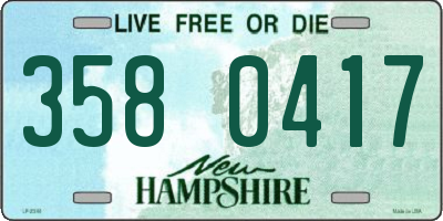 NH license plate 3580417