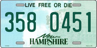 NH license plate 3580451