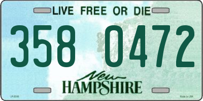 NH license plate 3580472