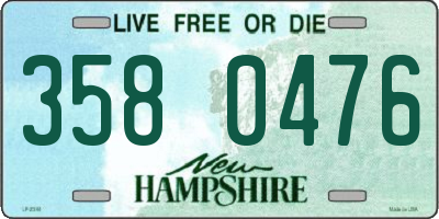 NH license plate 3580476