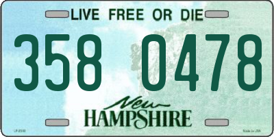 NH license plate 3580478