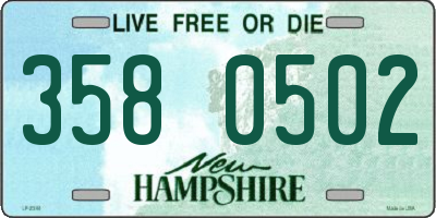 NH license plate 3580502