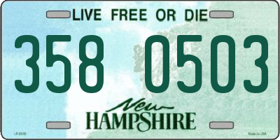 NH license plate 3580503