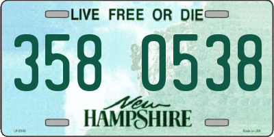 NH license plate 3580538