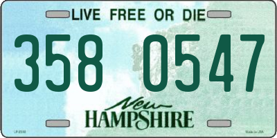 NH license plate 3580547