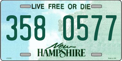 NH license plate 3580577