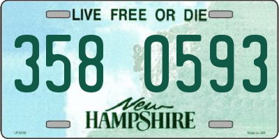 NH license plate 3580593