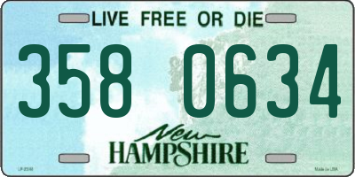 NH license plate 3580634