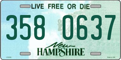NH license plate 3580637