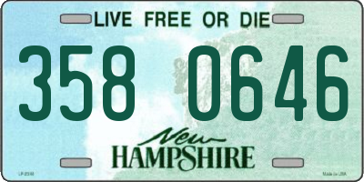 NH license plate 3580646