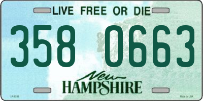 NH license plate 3580663