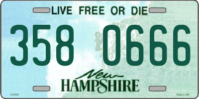 NH license plate 3580666