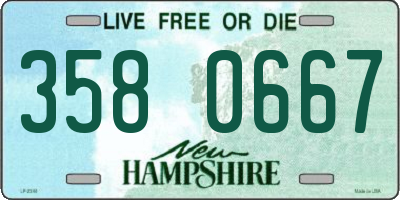 NH license plate 3580667