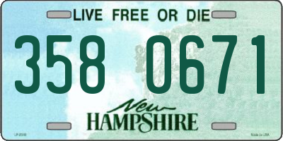 NH license plate 3580671