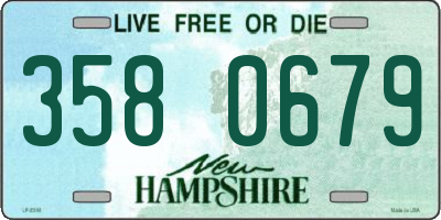 NH license plate 3580679