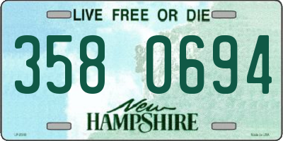 NH license plate 3580694