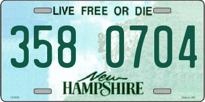NH license plate 3580704