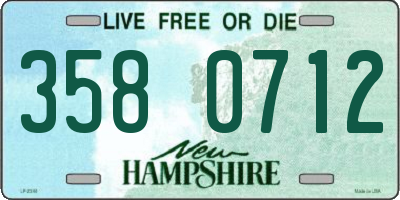 NH license plate 3580712