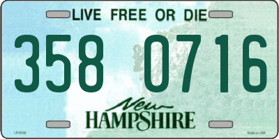 NH license plate 3580716