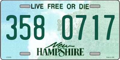 NH license plate 3580717