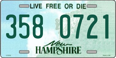 NH license plate 3580721