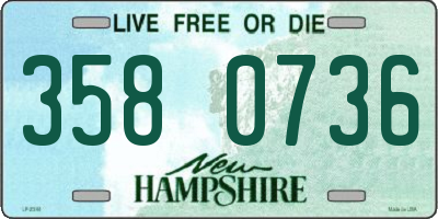 NH license plate 3580736