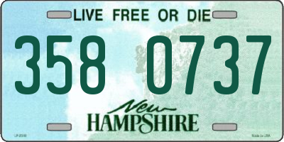 NH license plate 3580737