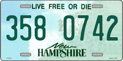 NH license plate 3580742