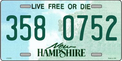 NH license plate 3580752
