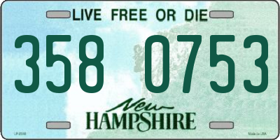 NH license plate 3580753