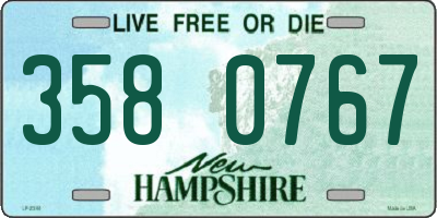 NH license plate 3580767
