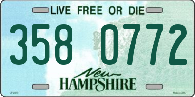 NH license plate 3580772