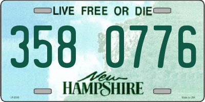 NH license plate 3580776