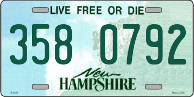 NH license plate 3580792