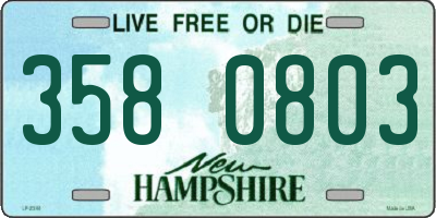 NH license plate 3580803