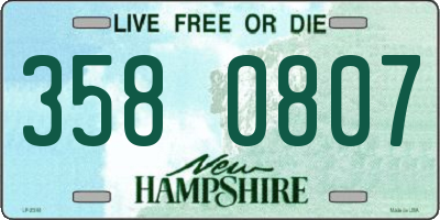 NH license plate 3580807