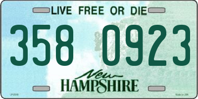 NH license plate 3580923