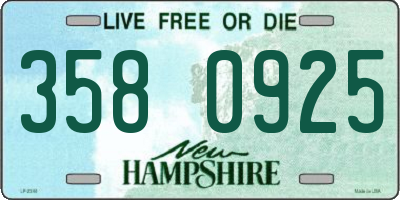 NH license plate 3580925