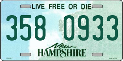 NH license plate 3580933