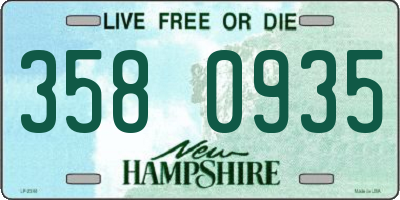 NH license plate 3580935