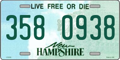 NH license plate 3580938