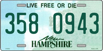 NH license plate 3580943