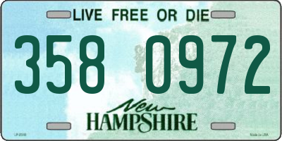 NH license plate 3580972