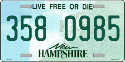 NH license plate 3580985