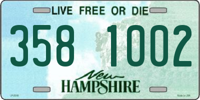 NH license plate 3581002