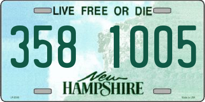 NH license plate 3581005