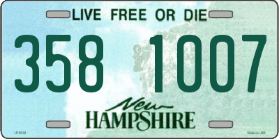 NH license plate 3581007