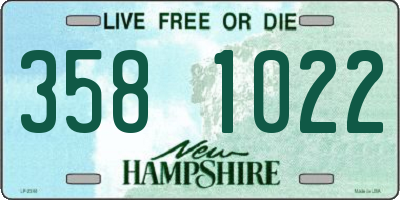NH license plate 3581022