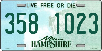 NH license plate 3581023