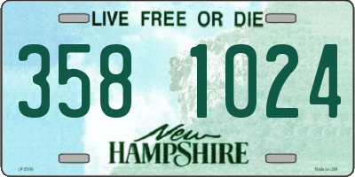 NH license plate 3581024